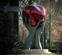 Скульптура сердце нержавеющая сталь (518280) сертификат арт-объект  в Великом Устюге