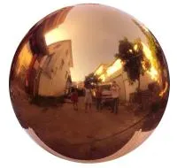Шар полированный из меди (198300) монтаж - сфера арт-объект ø 1000 мм. пустотелая  в Великом Устюге