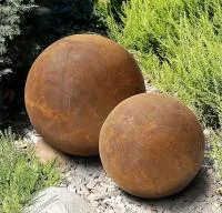 Шары сталь кортен 2 штуки декор (518937) ∅ 1,35 - 0,85 м. Великий Устюг