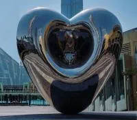 Объёмная скульптура сердце из нержавеющей стали (518278) сертификат арт-объект  в Великом Устюге