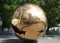 Полый шар из латуни полированный (198296) производство - сфера арт-объект ø 1000 мм. пустотелая  в Великом Устюге